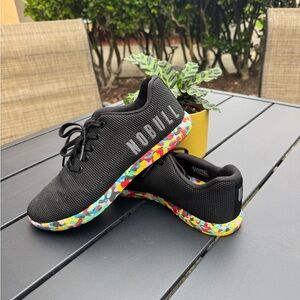 NOBULL Black Sneakers with Multicolor Sole